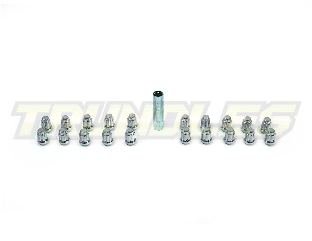 40383 | Wheel Nut Pack (20) - M14 x 1.5 Lug Nut - Spline Drive - CHROME