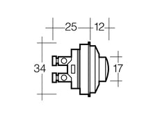 Narva Momentary (On) Push Button Switch with Waterproof Rubber Boot
