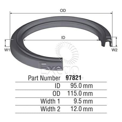 Rear Crankshaft Oil Seal to suit Toyota 1HD/1KD/1KZ Engines