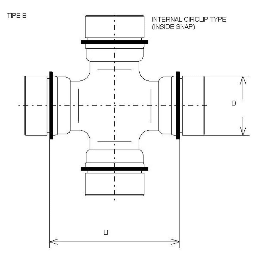 Front Universal Joint (Internal Clips)