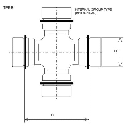 Front Universal Joint (Internal Clips)