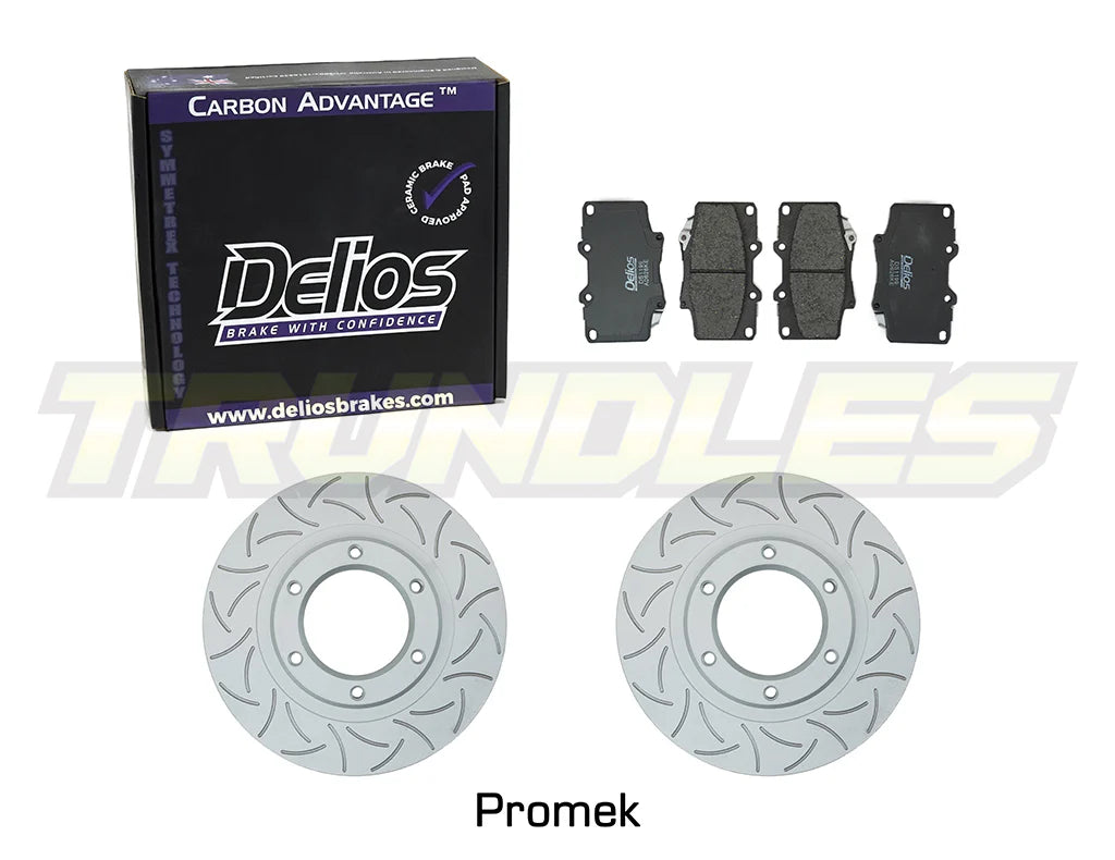02767 | Delios Front & Rear Brake Upgrade Kit to suit Toyota Landcruiser 80 Series 1990-1998