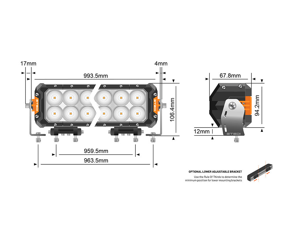STEDI ST3303 PRO 39" 60 LED Light Bar