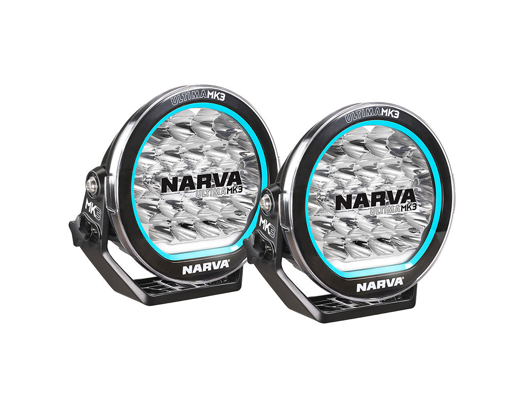 Narva 7" Ultima MK3 Hybrid Beam 180 LED  Driving Lights Kit