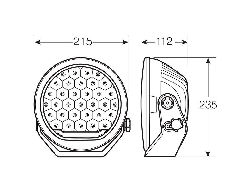 Navara 9" Ultima MK3 Hybrid Beam 215 LED  Driving Light Kit