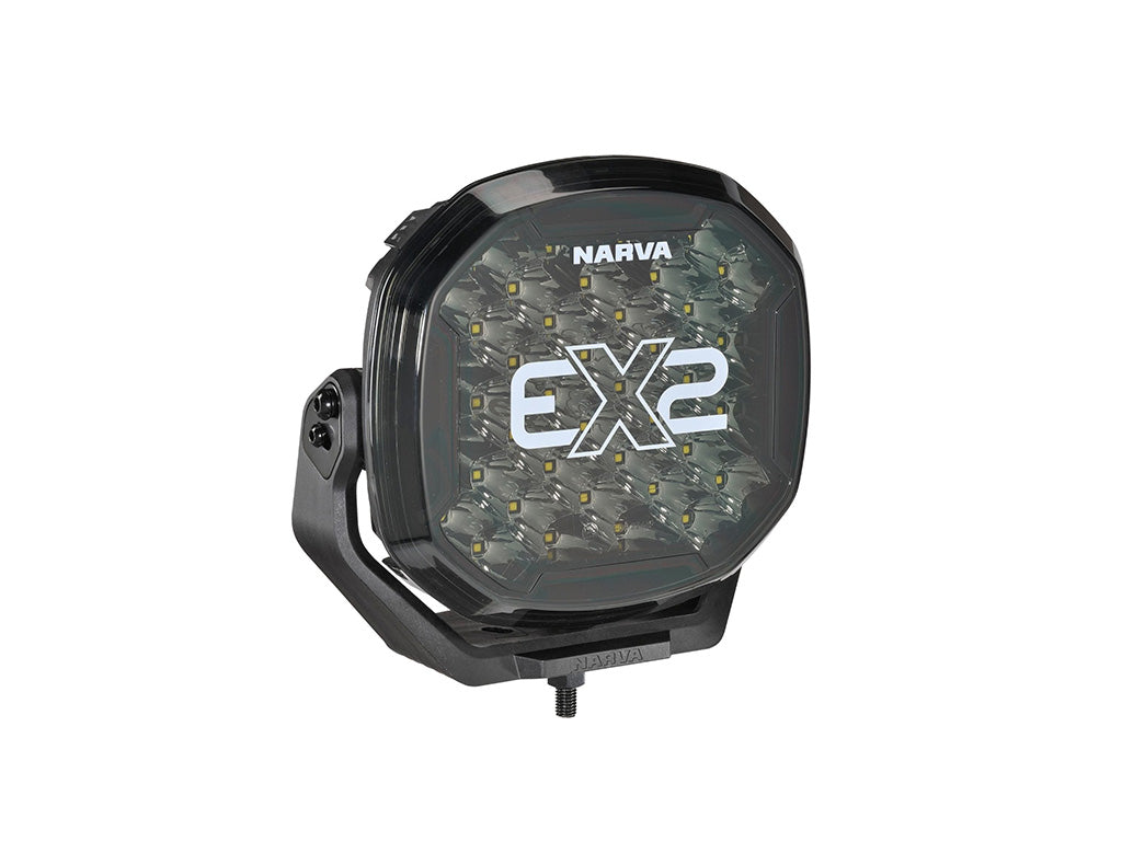 Narva Blackout 12/24V 7" EX2 Driving Light with Dual-Colour Front Position Lights (Pair)