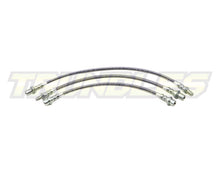 Trundles Extended Braided Brake Hose Kit to suit Toyota Landcruiser 80 Series (ABS) 1990-1998