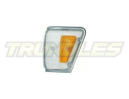 Amber/Clear Corner Lamps with Chrome/Grey Trim to suit Toyota Hilux 4WD 1989-1991