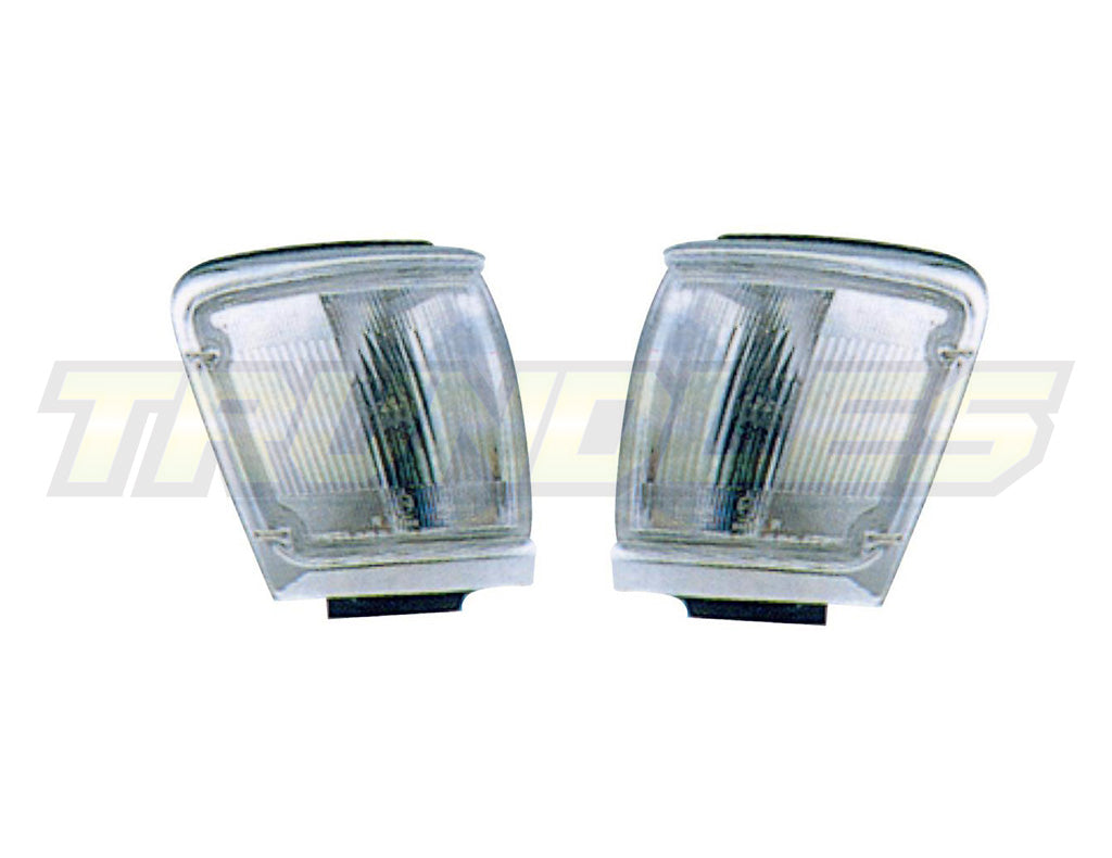 Clear Corner Lamps with Chrome Trim to suit Toyota Hilux Surf/4Runner 4WD 1992-1997