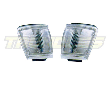 Clear Corner Lamps with Chrome Trim to suit Toyota Hilux Surf/4Runner 4WD 1992-1997