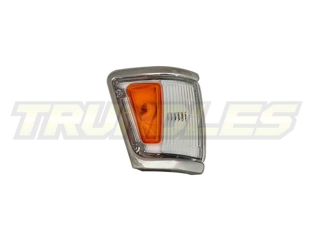 Amber/Clear Corner Lamps with Chrome/Grey Trim to suit Toyota Hilux 4WD 1992-1997
