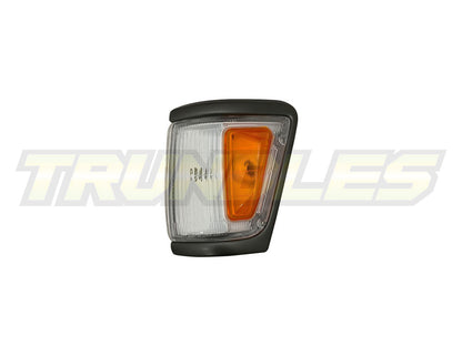Amber/Clear Corner Lamps with Chrome/Grey Trim to suit Toyota Hilux 4WD 1992-1997