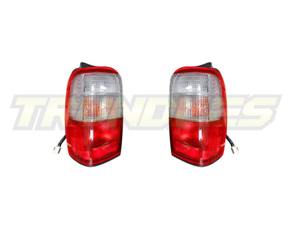 Clear/Red Rear Lamp Assemblies to suit Toyota Hilux Surf/4Runner KZN185 1996-2003