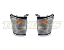 Corner Lamps with Chrome/Silver Trim to suit Toyota Hilux 2WD/4WD 1999-2001