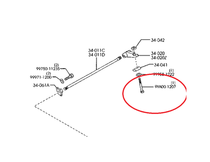 Genuine Mazda Torsion Bar Bolt