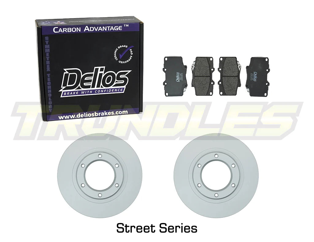 02767 | Delios Front & Rear Brake Upgrade Kit to suit Toyota Landcruiser 80 Series 1990-1998
