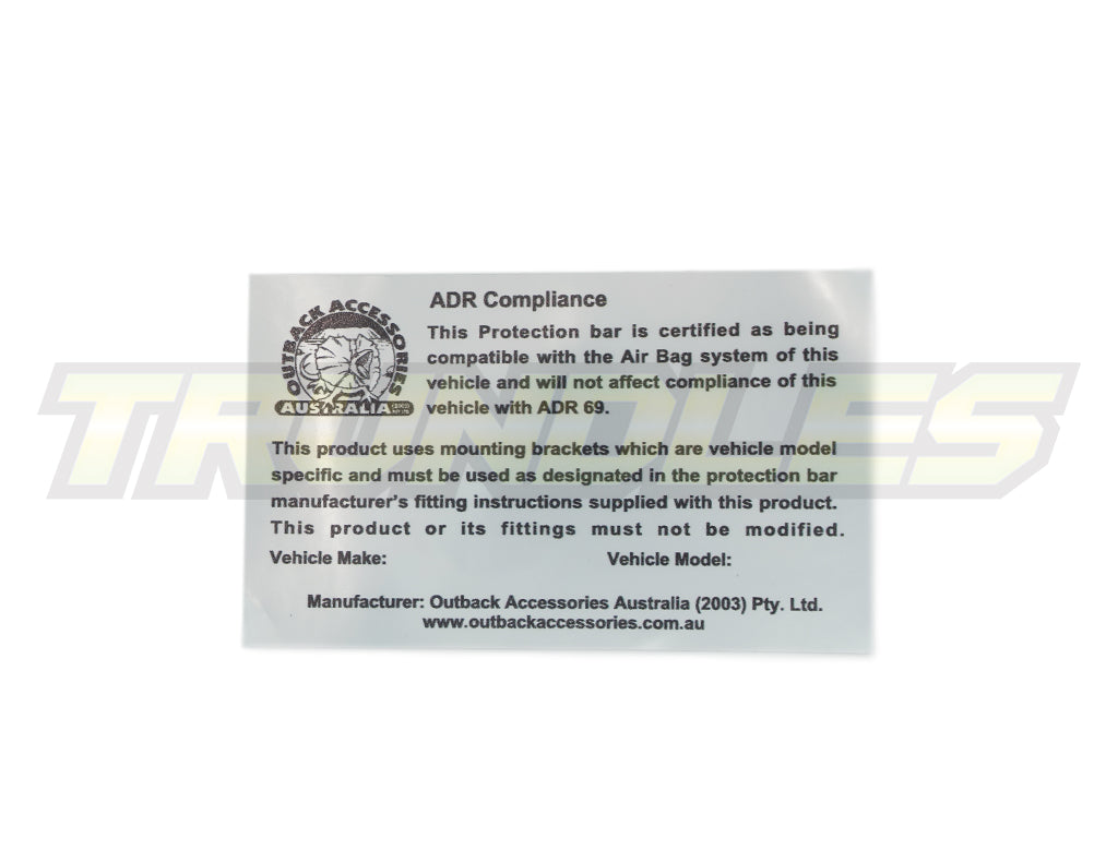 XROX ADR Compliant Replacement Sticker