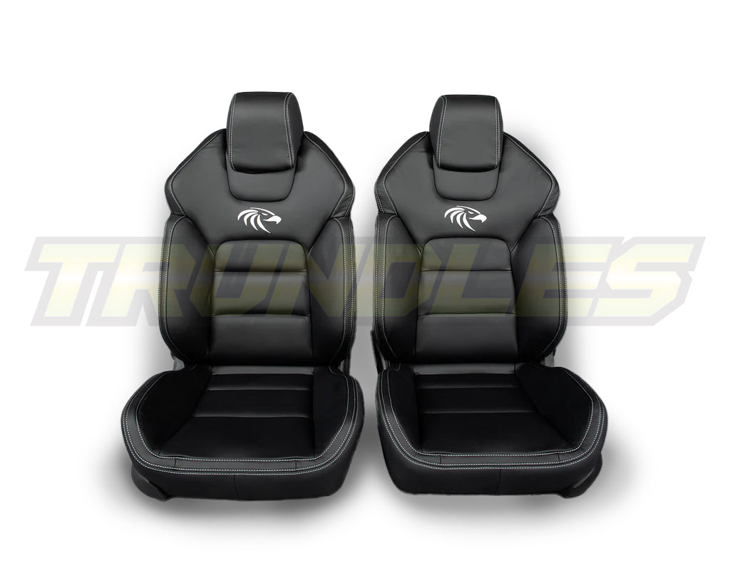 Huracan Black Leather Premium Touring Seats (Pair)