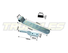240mm Strap Hinge - 2 Hole Zinc