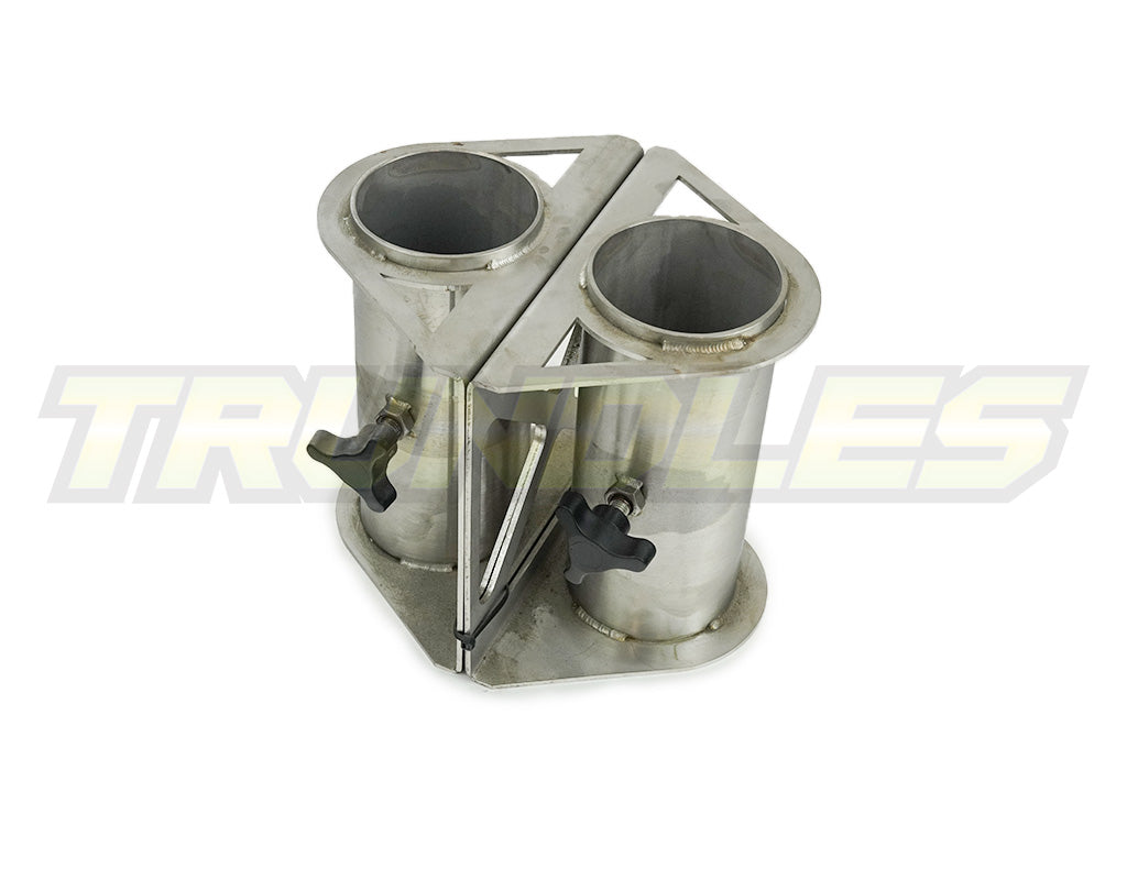 Trundles Fabricated Deck Pole Holder Pair