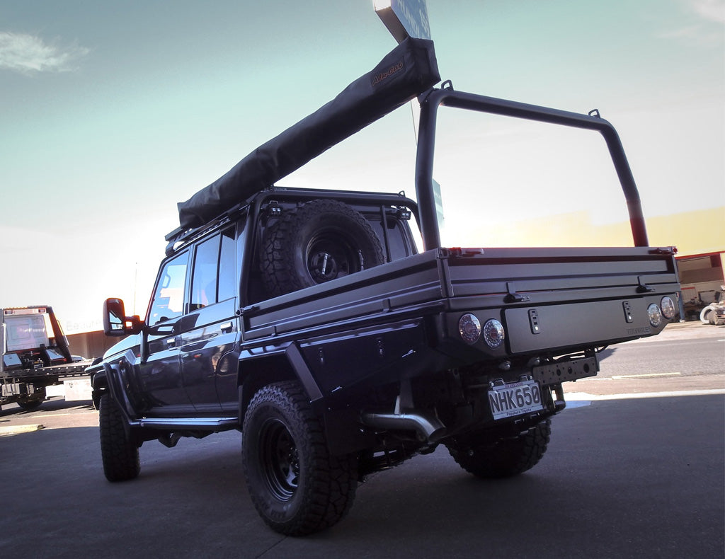 Trundles Fabricated Deck Pole Holder Pair