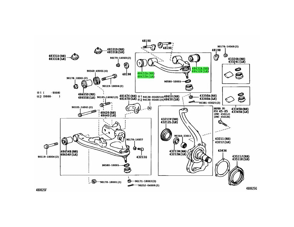 Front Upper Control Arm Bushing to suit Toyota Landcruiser 100 Series 1998-2007