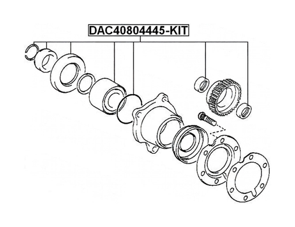 Febest Rear Wheel Bearing Kit to suit Toyota Landcruiser/Prado/4Runner/Surf/Hilux 1987-2002