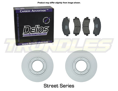 Delios Front Brake Upgrade Kit to suit Toyota Hilux RN/YN/LN106 (PAIR)