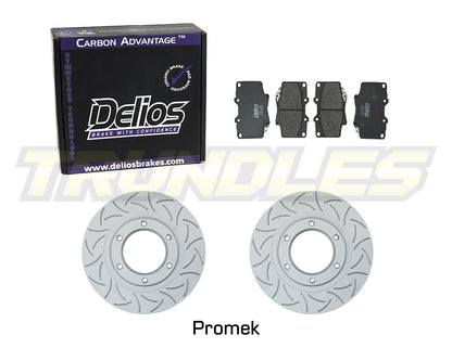 Delios Front Brake Upgrade Kit to suit Toyota Landcruiser Prado 90 Series 1996-2003 (PAIR)