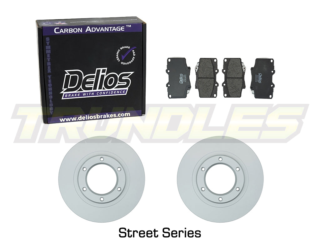Delios Front Brake Upgrade Kit to suit Toyota Landcruiser Prado 90 Series 1996-2003 (PAIR)