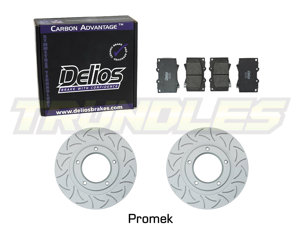 Delios Front Brake Upgrade Kit to suit Toyota Landcruiser 76/78/79 Series 2006-Onwards