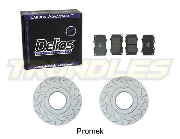 Delios Front Brake Upgrade Kit to suit Toyota Landcruiser 76/78/79 Series 2006-Onwards