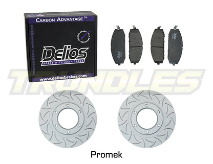 Delios Front Brake Upgrade Kit to suit Nissan Patrol GU Y61 1997-2007