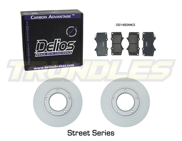 Delios Front Brake Upgrade Kit to suit Toyota Hilux 2005 - Onwards (without VSC)