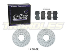 Delios Front Brake Upgrade Kit to suit Toyota Landcruiser Prado 120 Series 2003-2009