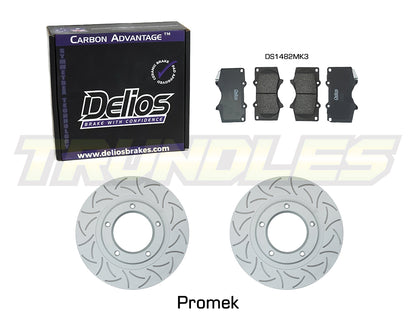Delios Front Brake Upgrade Kit to suit Toyota Fortuner 2015-Onwards