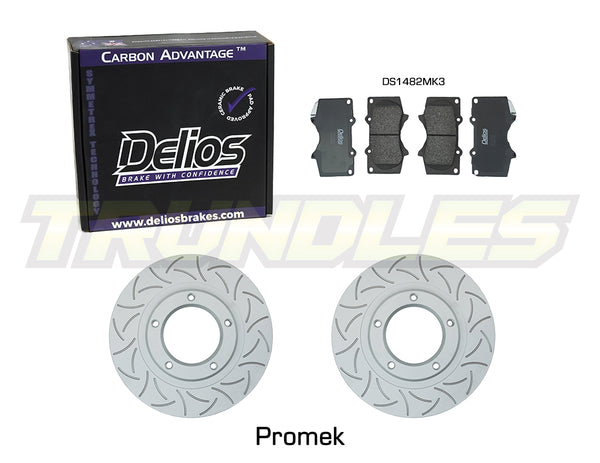 Delios Front Brake Upgrade Kit to suit Toyota Hilux 2010 - Onwards (with VSC)