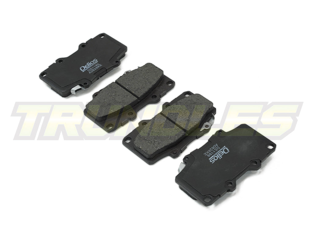 Delios MK3 Front Brake Pads to suit Toyota Landcruiser Prado 90 Series 1996-2002