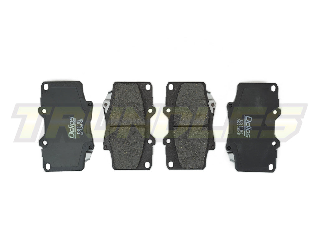 Delios MK3 Front Brake Pads to suit Toyota Landcruiser Prado 90 Series 1996-2002