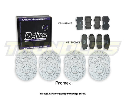 Delios Front & Rear Brake Upgrade Kit to suit Toyota Landcruiser Prado 150 Series 2009-2023