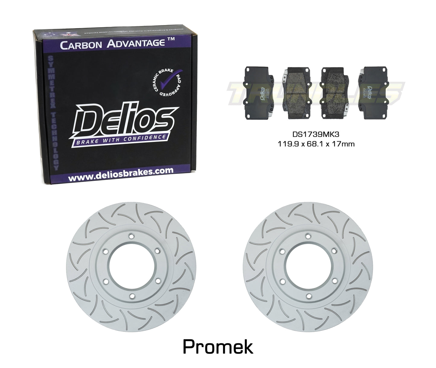 Delios Front Brake Upgrade Kit to suit Toyota Hilux 2005-2015 (without VSC)