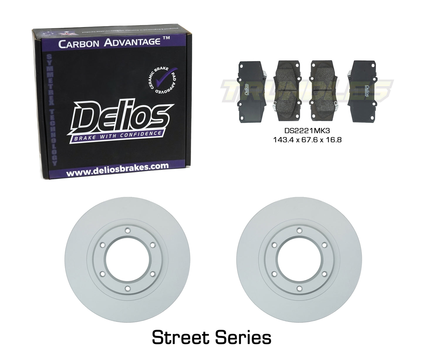 Delios Front Brake Upgrade Kit to suit Toyota Hilux 2005-2015 (without VSC)