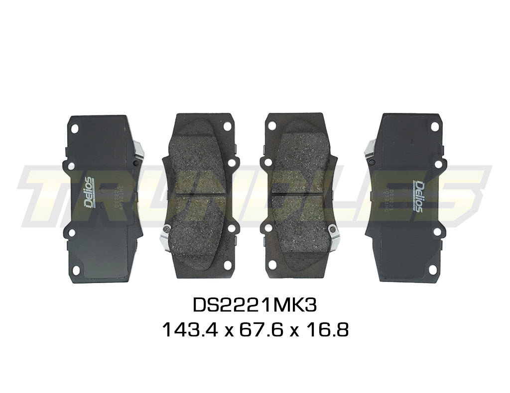 Delios MK3 Front Brake Pads to suit Toyota Hilux N70 2005-2015