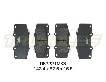 Delios MK3 Front Brake Pads to suit Toyota Hilux N70 (Without VSC) 2005-2015