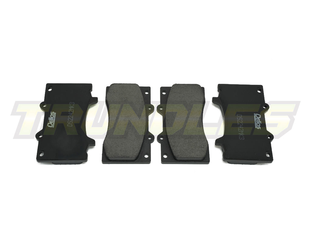 Delios MK3 Front Brake Pads to suit Nissan Patrol Y62 2013-Onwards