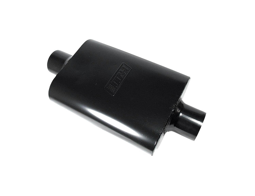 M&H Muffler Centre in Centre out Steel Black