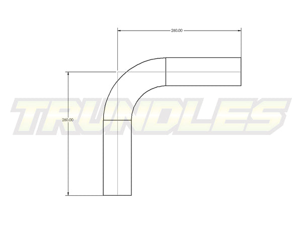 2.5" 90 Degree Bend Alloy Pipe