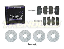 Delios Front & Rear Brake Upgrade Kit to suit Toyota Landcruiser 80 Series 1990-1998