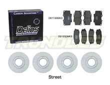 Delios Front & Rear Brake Upgrade Kit to suit Toyota Landcruiser 80 Series 1990-1998