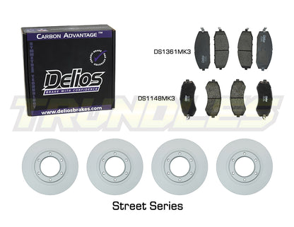 Delios Front & Rear Brake Upgrade Kit to suit Nissan Patrol GU Y61 1997-2007